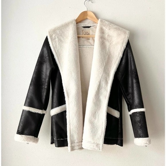 Anthropologie: Chaser Faux Suede Shearling Jacket​​​​​​​​​​​​ - Picture 5 of 8